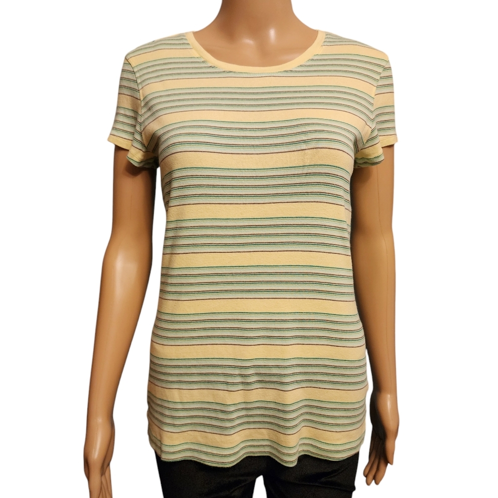 Y2K Striped T-Shirt Size M